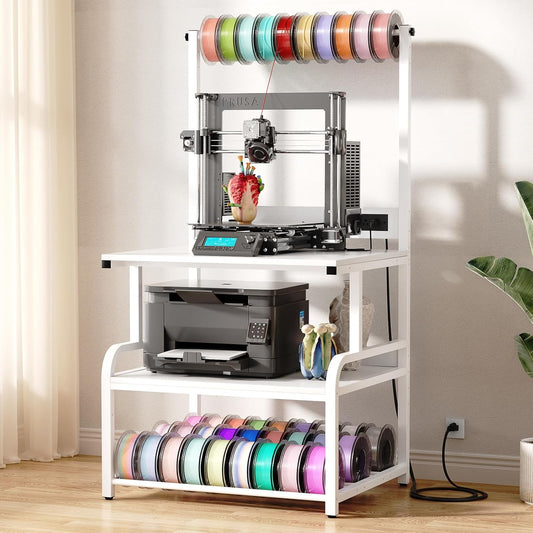 Homieasy Printer Stand with Charging Station for 3D Printing