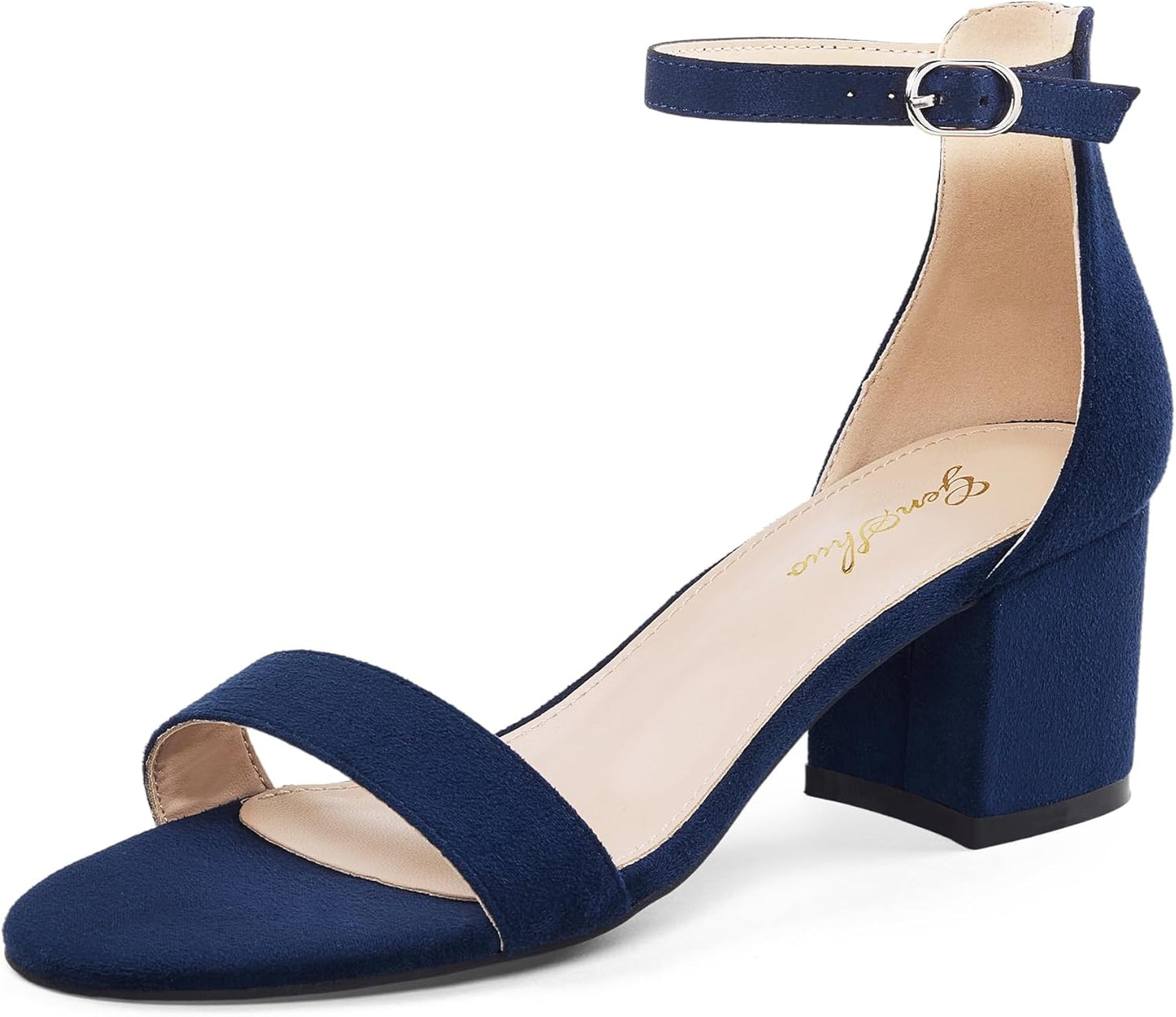GENSHUO Women's Low Kitten Heel Sandals for Any Occasion