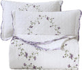 vctops 3-Piece Elegant Floral Embroidered Bedspread Coverlet Set Twin