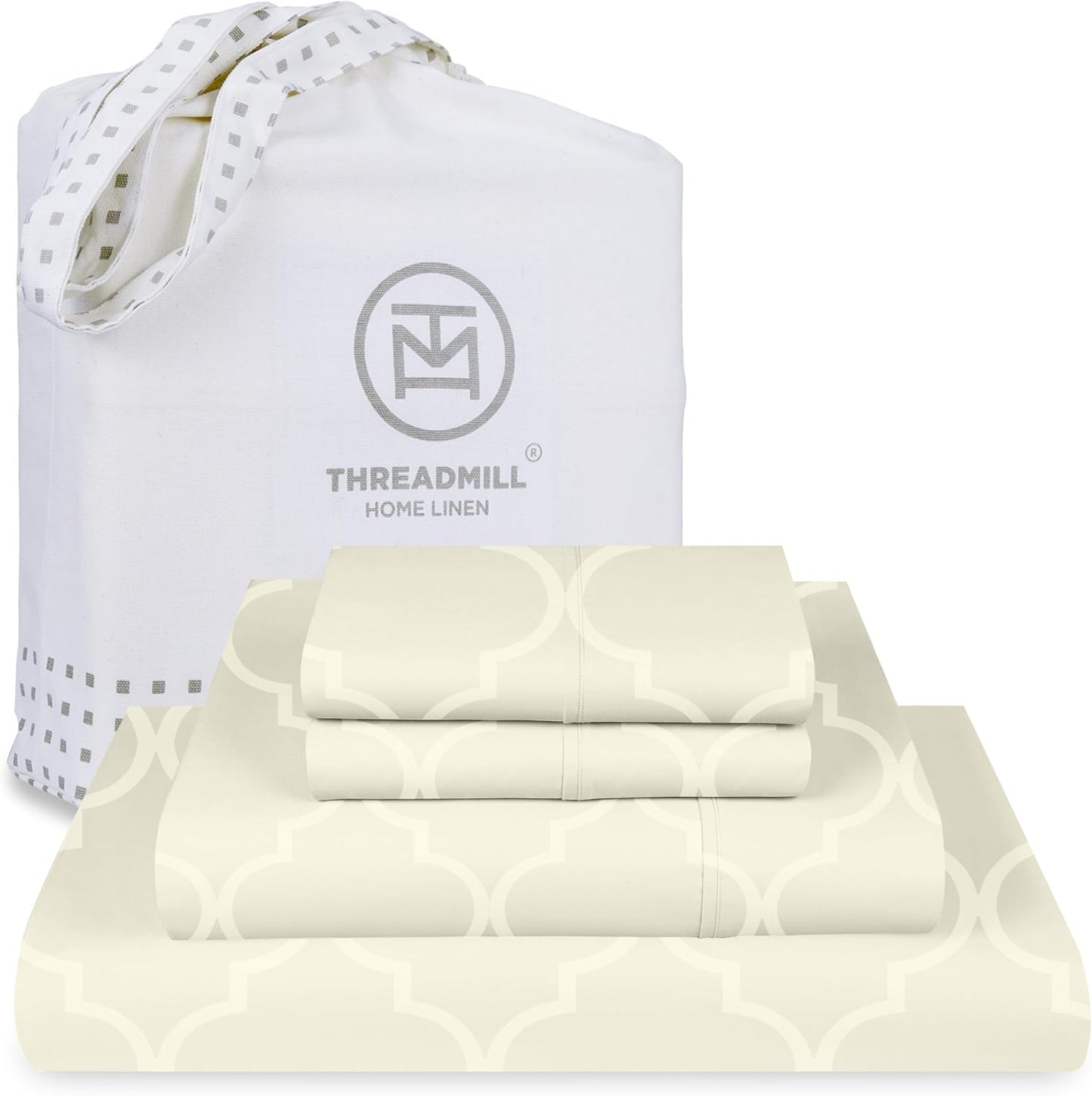 Threadmill 100% Cotton King Size Sheets Set for Ultimate Comfort