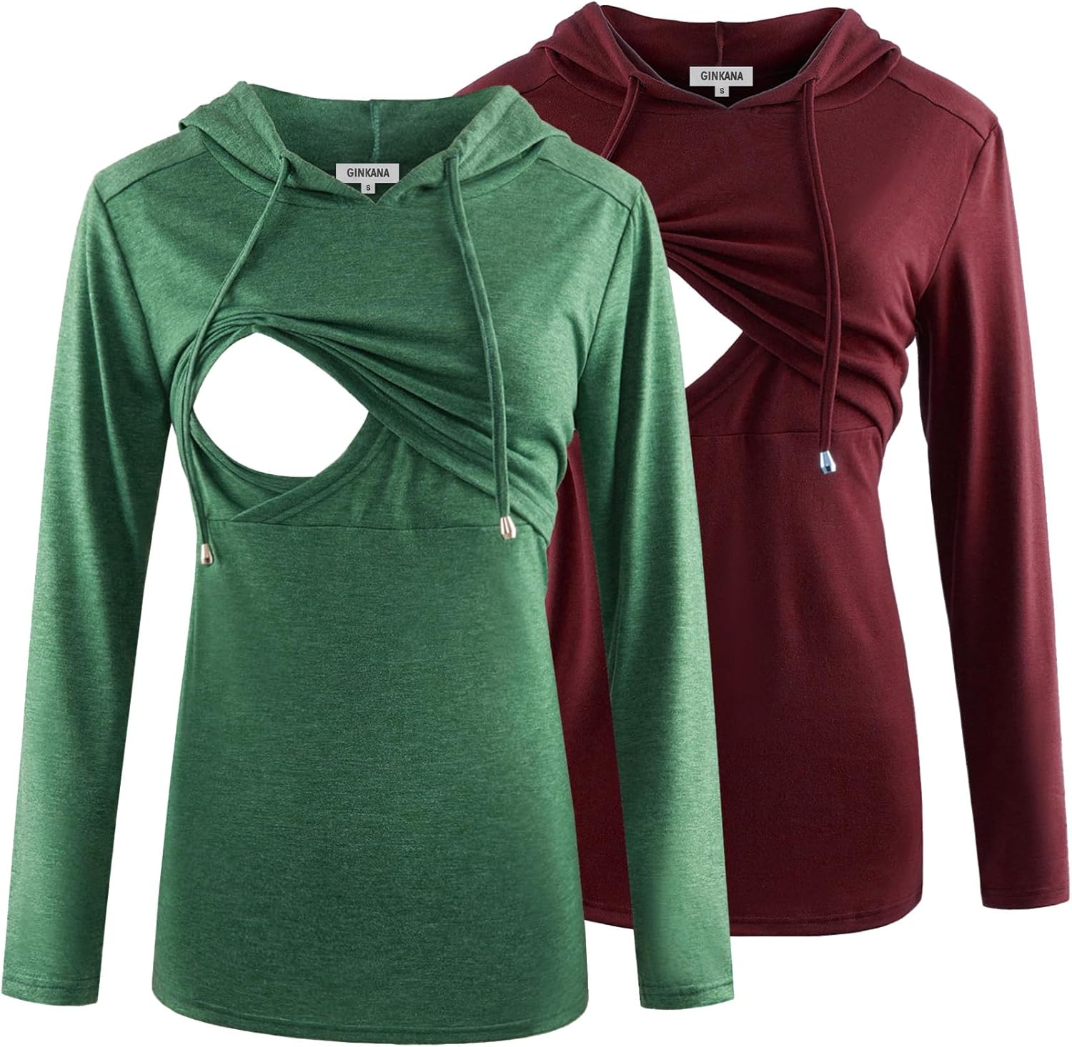 GINKANA Women's Nursing Hoodie Sweatshirt for Comfortable Feeding