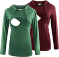 GINKANA Women's Nursing Hoodie Sweatshirt - Comfortable Nursing layers
