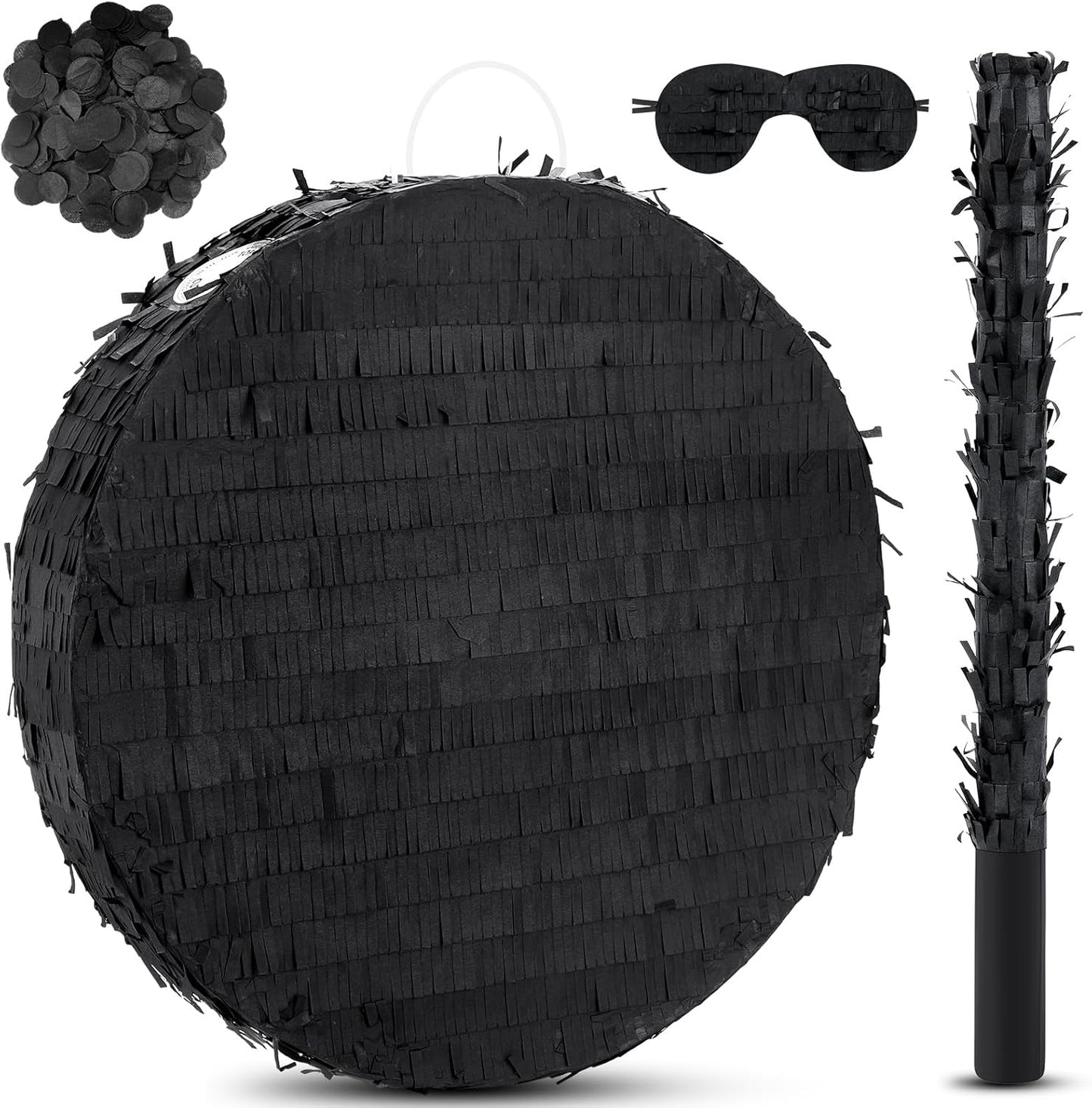Jenaai 16 Inch Round Blank Pinata for Fun Birthday Parties