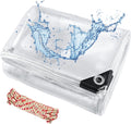 Clear Tarps with Grommets 6x8 ft - Heavy Duty 20 Mil Waterproof