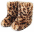 Women's Faux Fur Booties - Cozy Mid Calf Winter Footwear