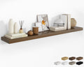 72in Floating Shelf for Wall - Rustic Walnut Floating Display Shelf