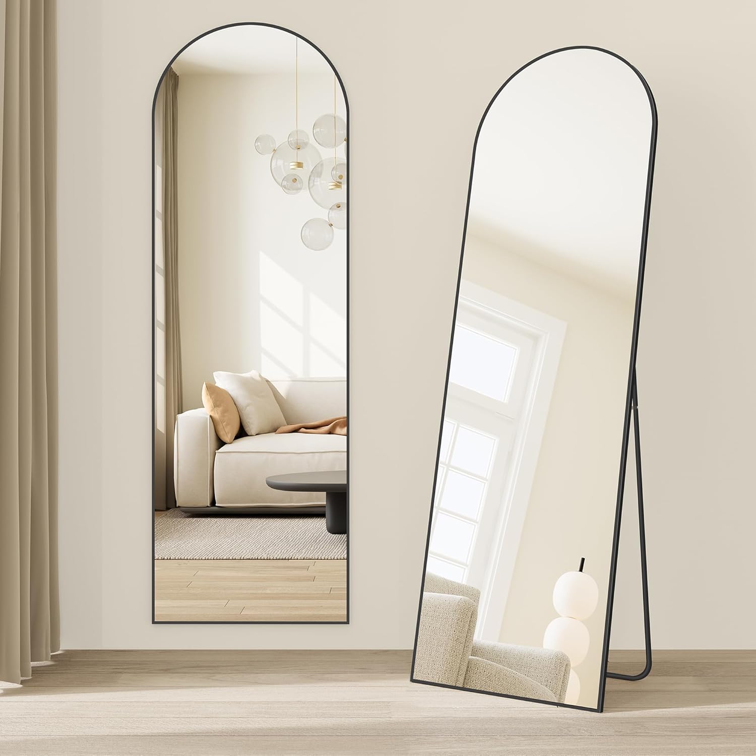 SONGMICS Full Length Mirror - Elegant Arched Design for Any Room