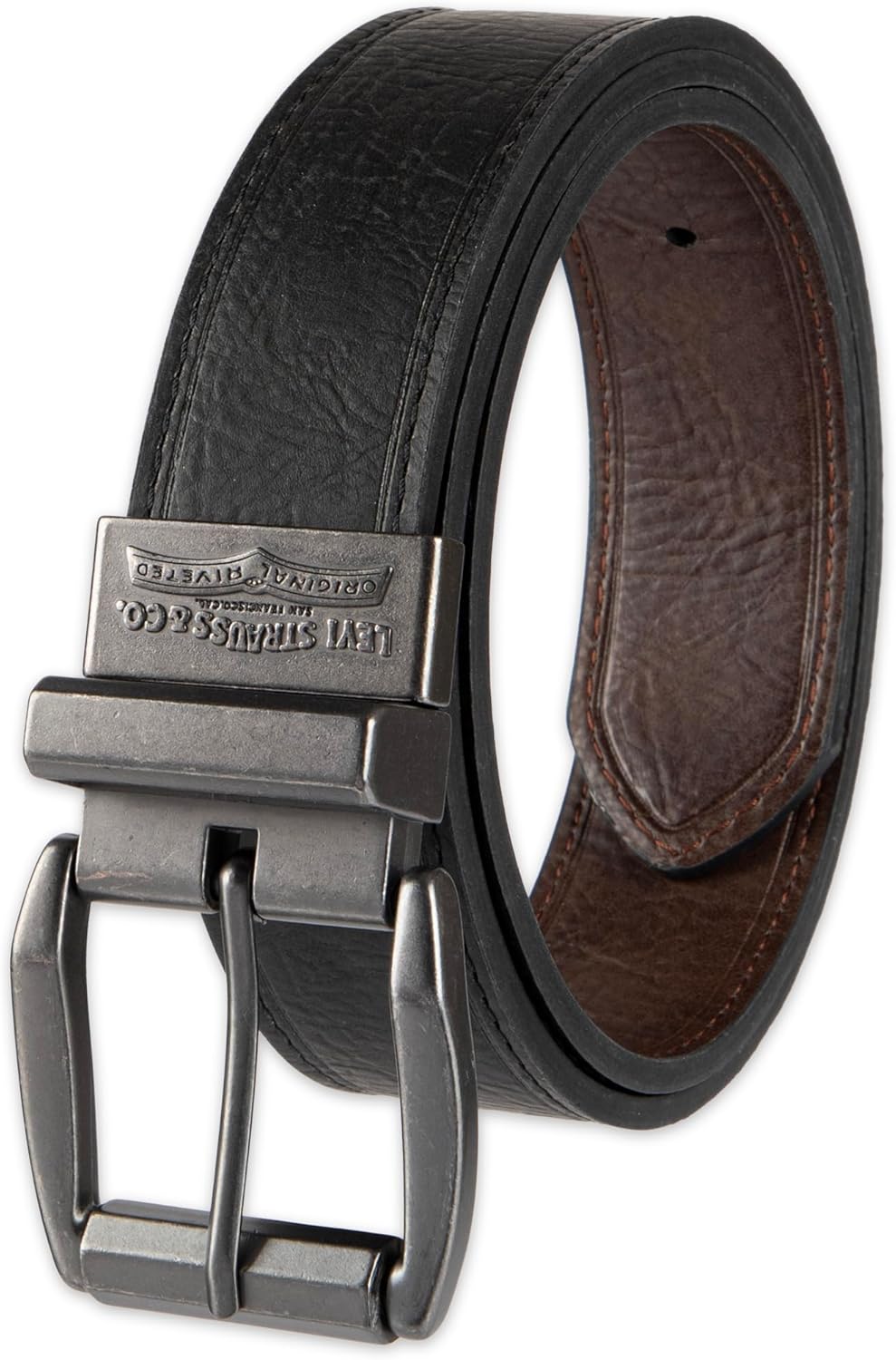 Levi's Men's Reversible Rotative Buckle Casual Jean Belt