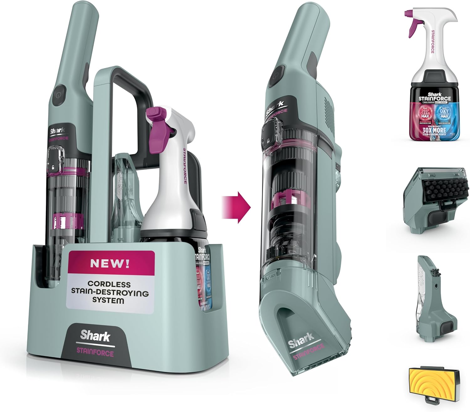 Shark StainForce Cordless Portable Spot Cleaner for Tough Stains