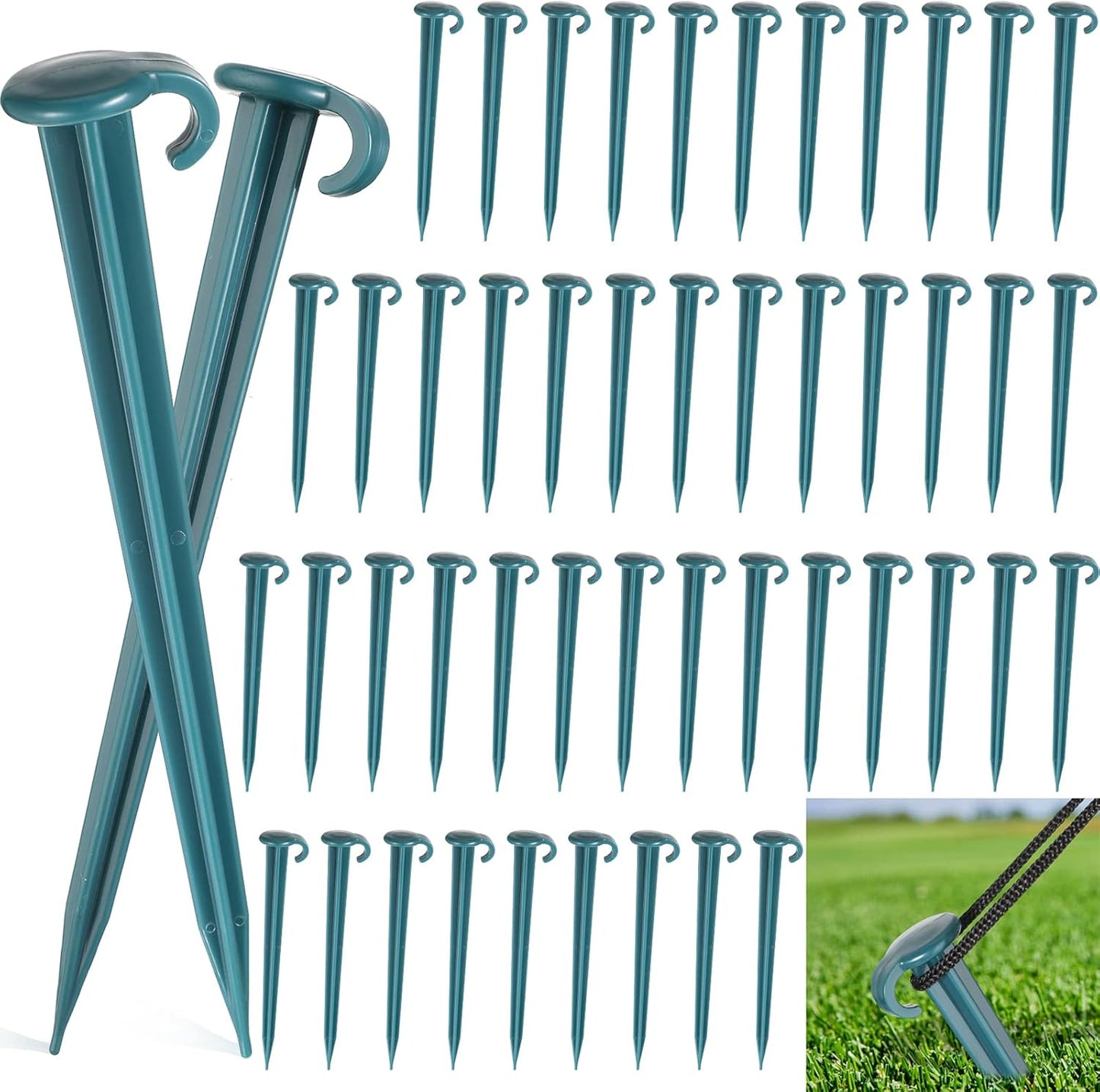 Vicenpal 7 Heavy Duty Garden Stakes - 25 Pcs