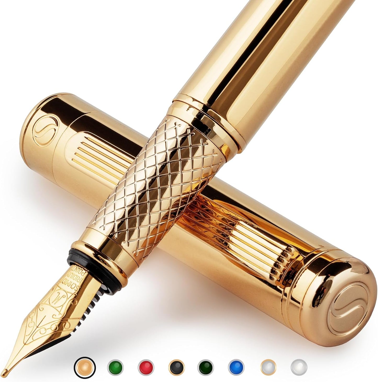 Scriveiner Luxury Fountain Pen - Stunning Gold Finish for All