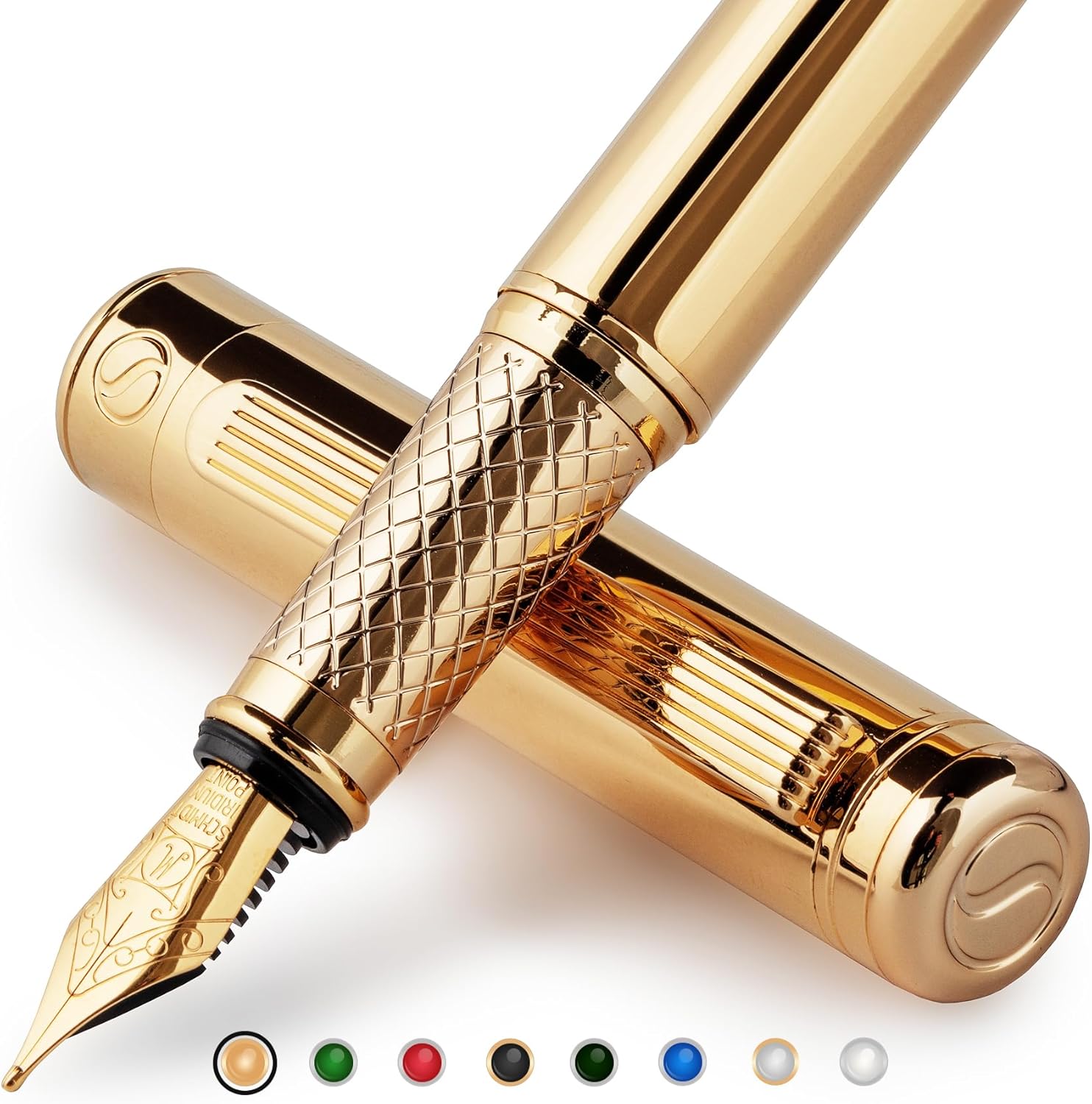 Scriveiner Luxury Fountain Pen - Stunning Gold Finish for All