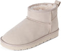 100% Genuine Suede Ankle Low Boots for Women - Cozy Fur Lined Winter