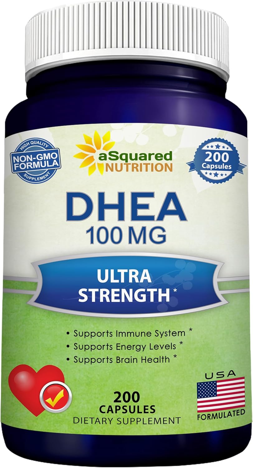 DHEA 100mg Supplement for Brain Health and Energy Boost