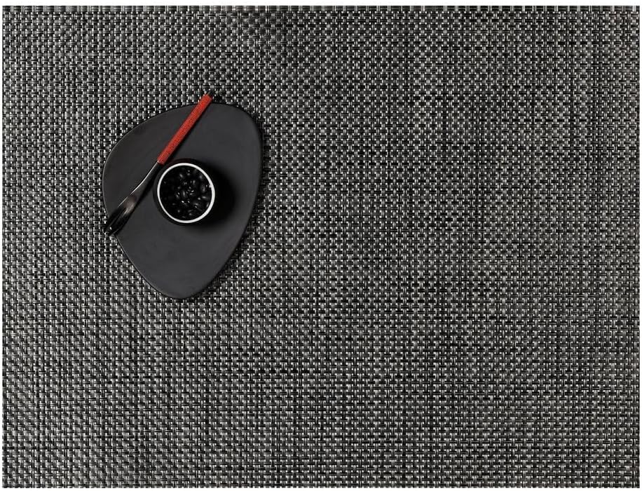 Chilewich Basketweave Placemats in Carbon - Durable Set of 4