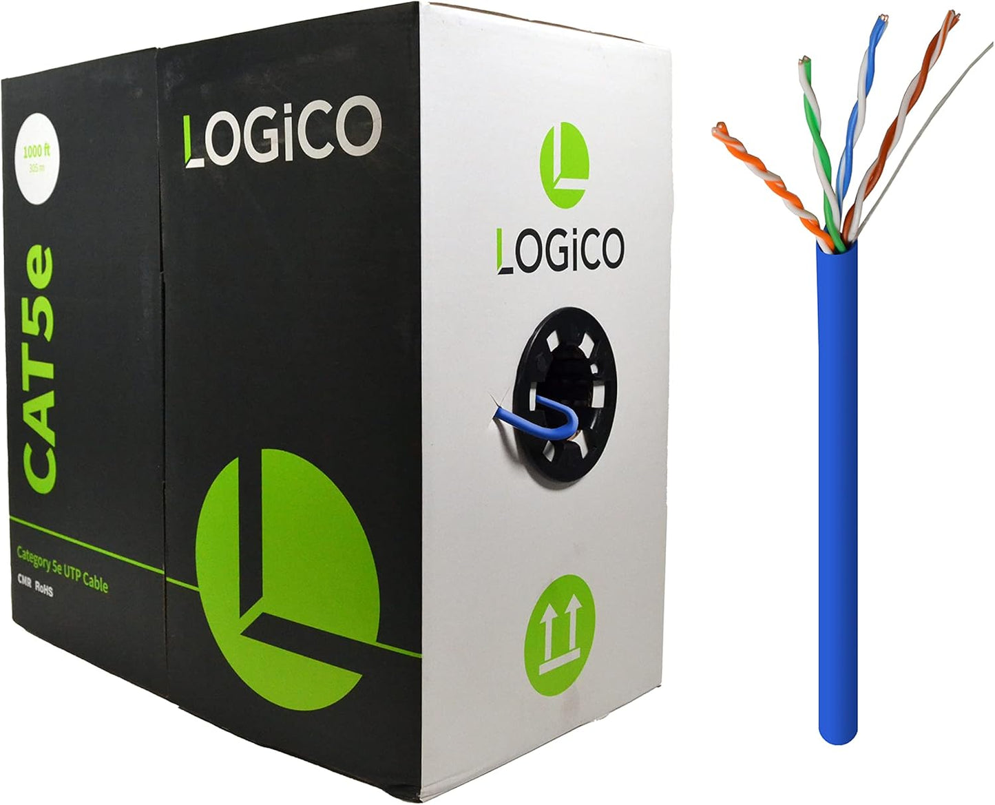 LOGICO Cat5e Riser CMR UL ETL Copper Ethernet Network Cable