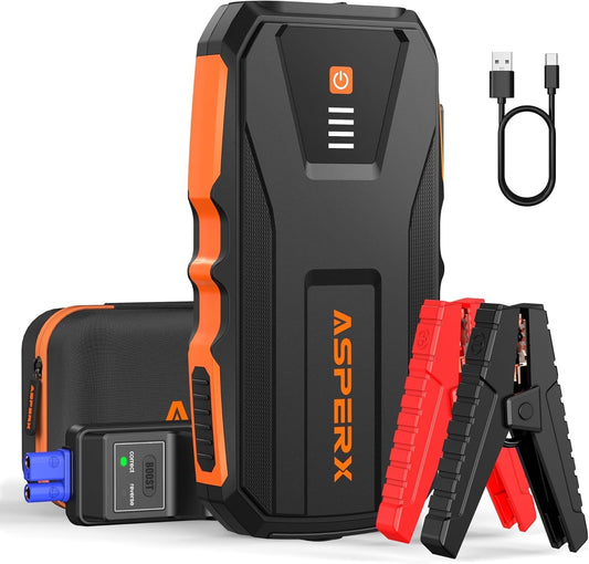 ASPERX 3000A Jump Starter: Power Up Any Vehicle Fast!