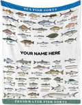 Personalized Fishing Blanket for Men Boys with Custom Name - Super