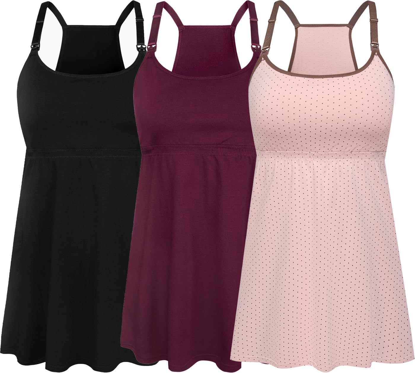 SUIEK Maternity Nursing Tank Tops with Bralette for Comfort