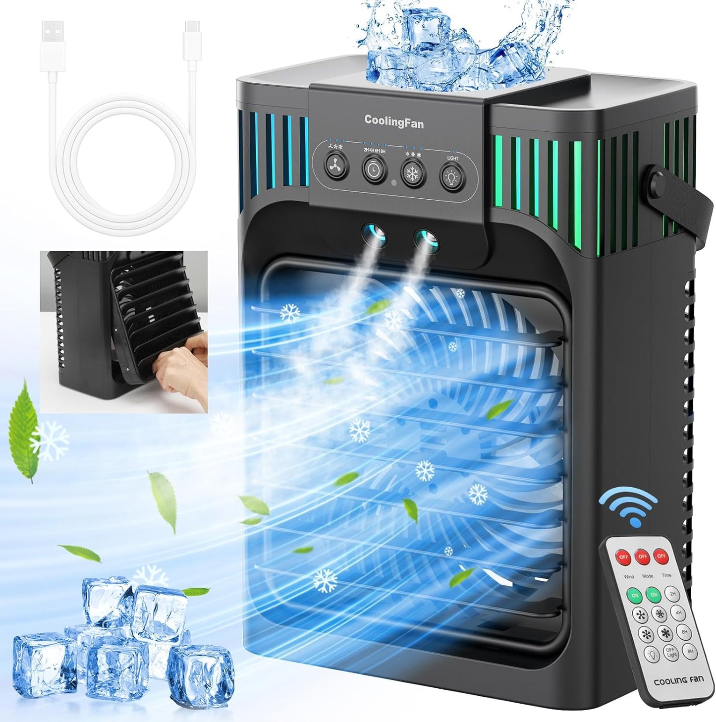 3-in-1 Portable Air Conditioner: Cool Mist Power!