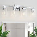 Espird 4 Light Bathroom Vanity Light - Chrome Square 26 in