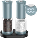 Salt and Pepper Grinder Set with LED Power Display - Rechargeable
