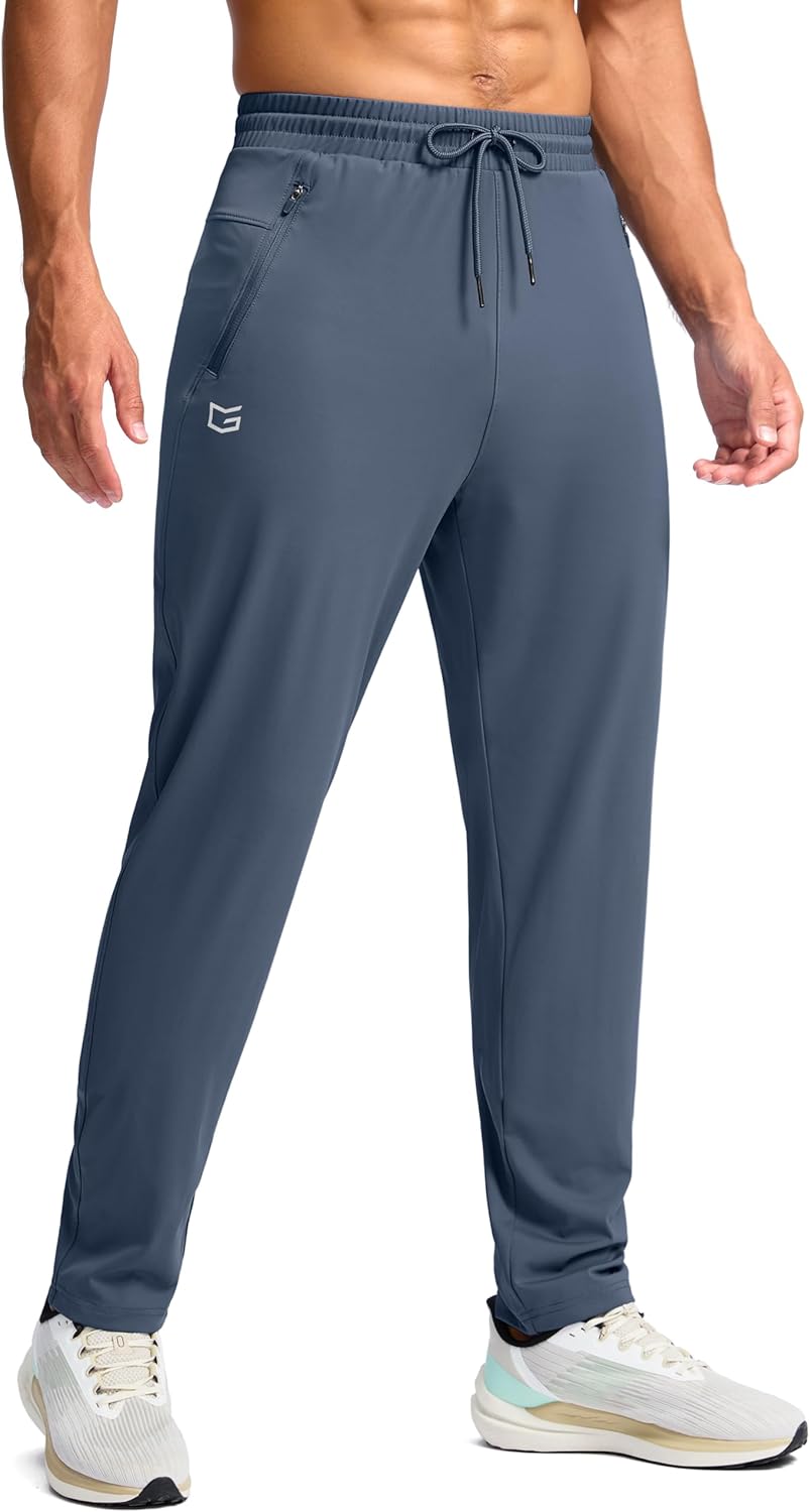 G Gradual Men's Tall Sweatpants with Zipper Pockets for Comfort