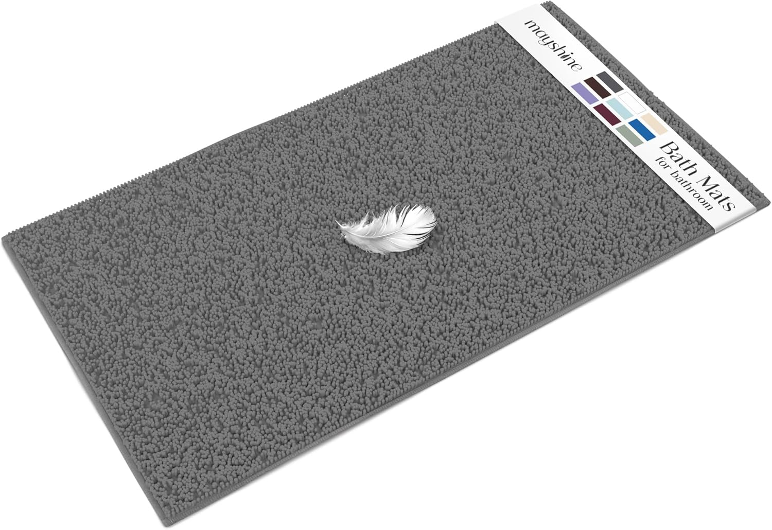 MAYSHINE Plush Shaggy Chenille Bath Mat for Ultimate Comfort