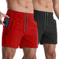 Mens Athletic Shorts 5 in Quick Dry 2 Pack - Lightweight Gym Wear cool