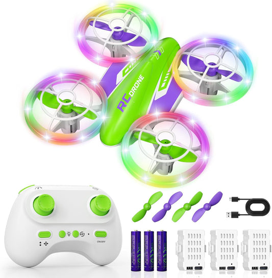 LED RC Drone for Kids with 360 Flips and 3 Speed Modes