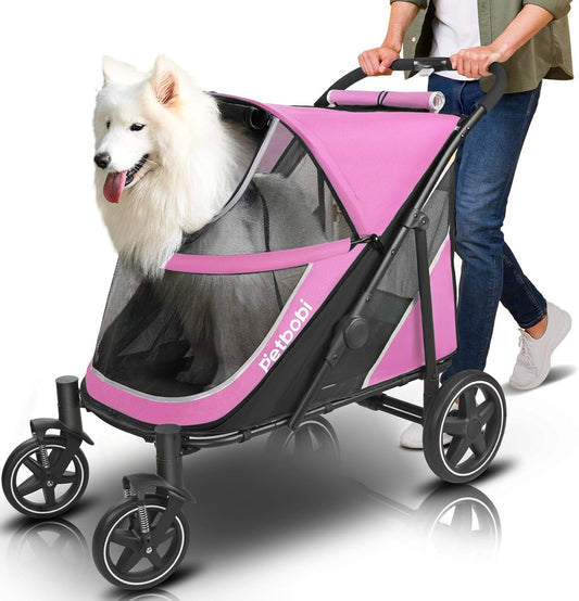 Petbobi Dog Stroller for Large Dogs - Easy Fold & All Terrain