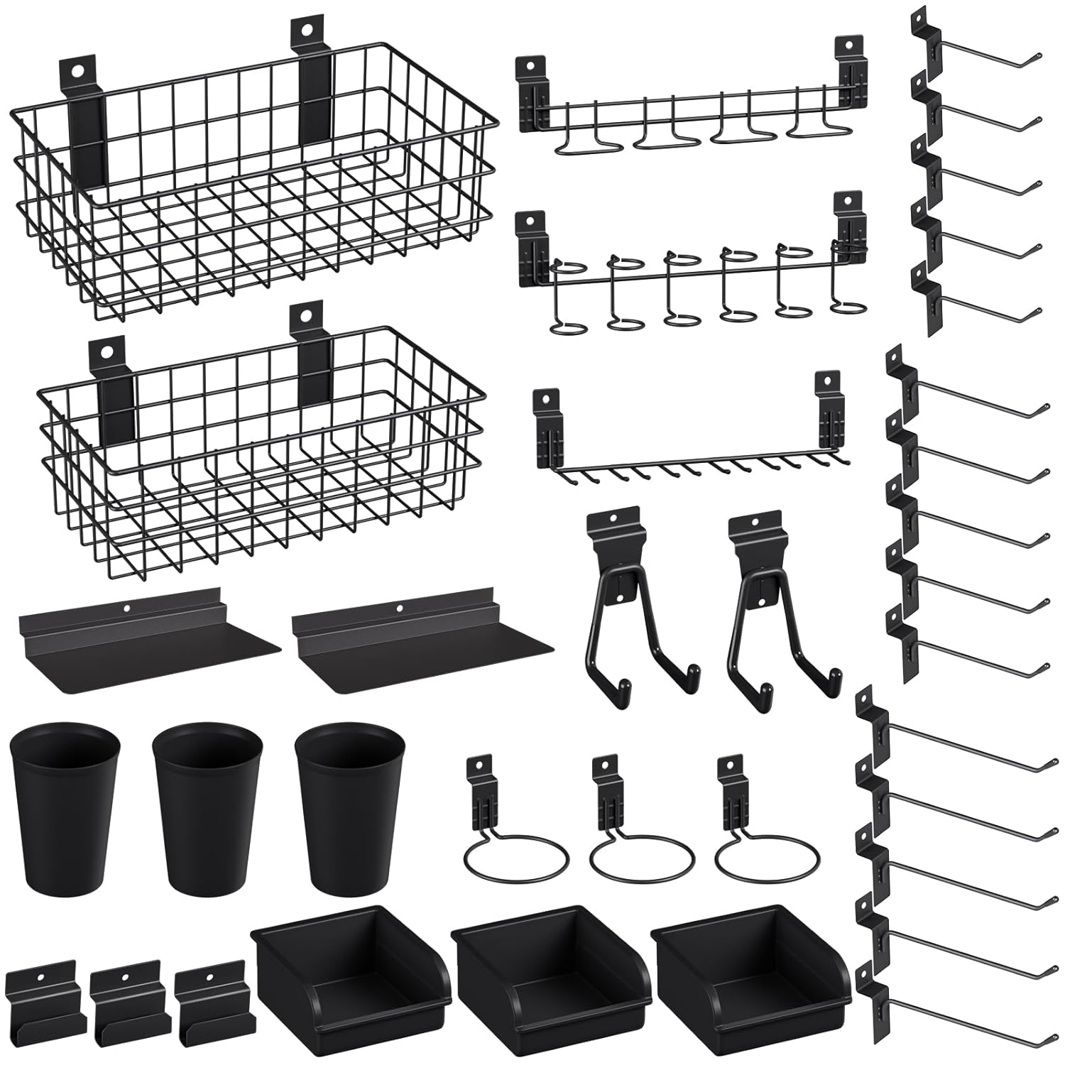 INCLY 30PCS Slatwall Accessories Set for Garage and Shop Use