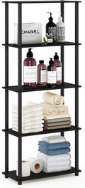 5-Tier Turn-N-Tube Storage Shelf in Espresso/Black - Compact Display