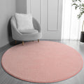 Round Area Rug 4x4 ft Pink - Super Soft Thickened Memory-Foam