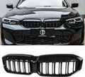 G20 Grill Double Slats Gloss Black Kidney Grille - Sleek OEM Fit