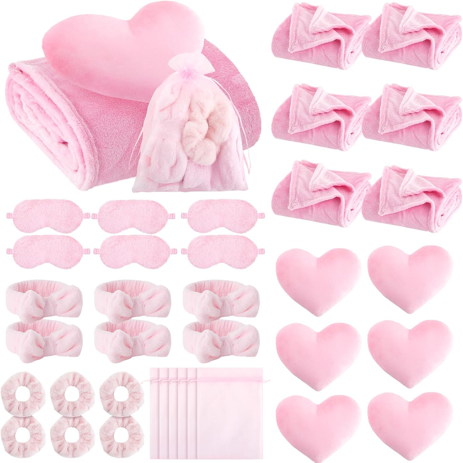 Sleepover Party Supplies Blanket Headbands Pillows and More