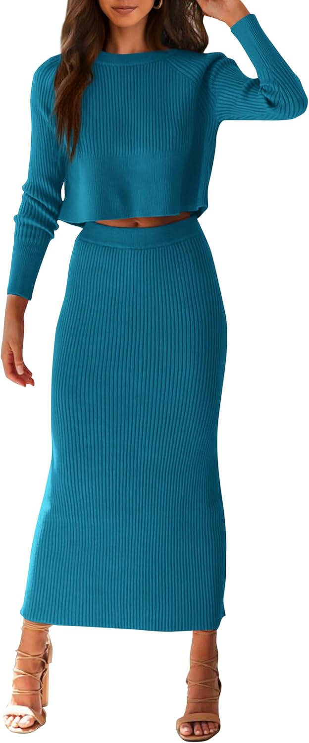 PRETTYGARDEN Women's 2 Piece Sweater Set for Casual Winter Style