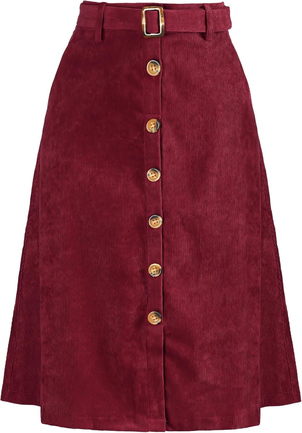 Allegra K Womens High Waist A-Line Corduroy Midi Skirt Review