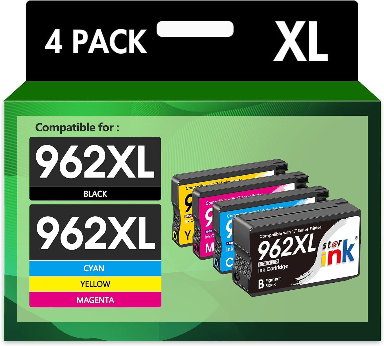 Starink 962XL Ink Cartridges Combo Pack for HP Printers