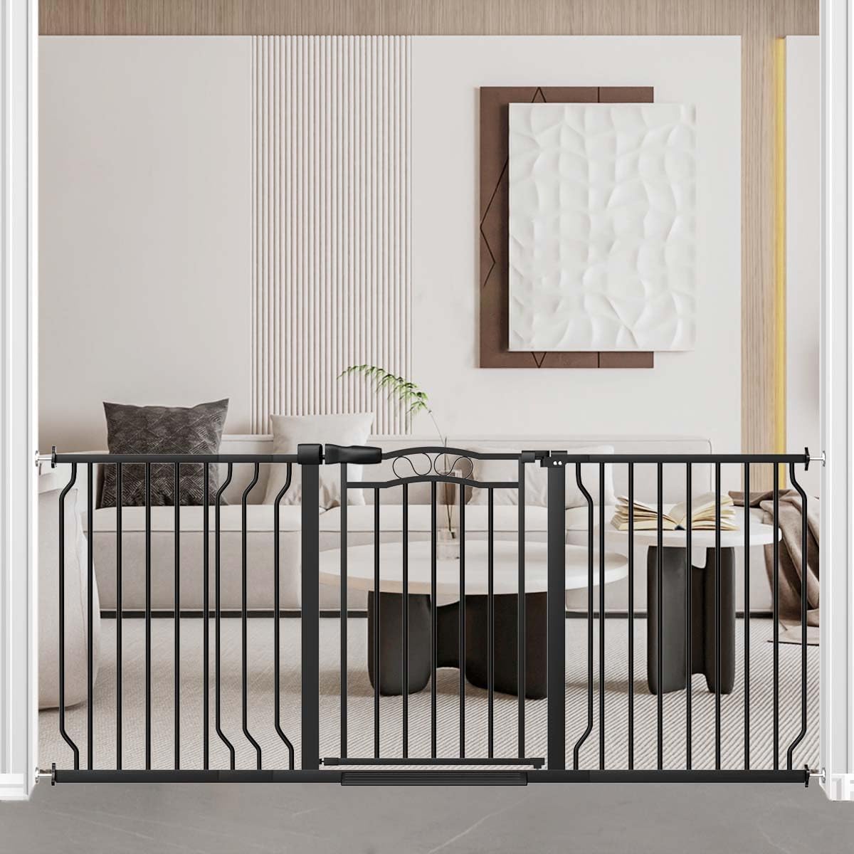 Extra Wide Long Pet Dog Gate for Safety and Convenience