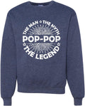 Wild Bobby Dad Man Myth Legend Funny Dad Crewneck Sweatshirt You