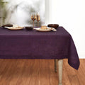 Solino Home Linen Tablecloth 60 x 132 in - Grape Pure Linen Tablecloth