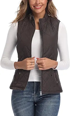 LONGKING Women's Lightweight Quilted Vest for Stylish Comfort