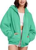 FAIABLE Double Zip Up Hoodie Oversized Acid Wash (Style DHQ1)