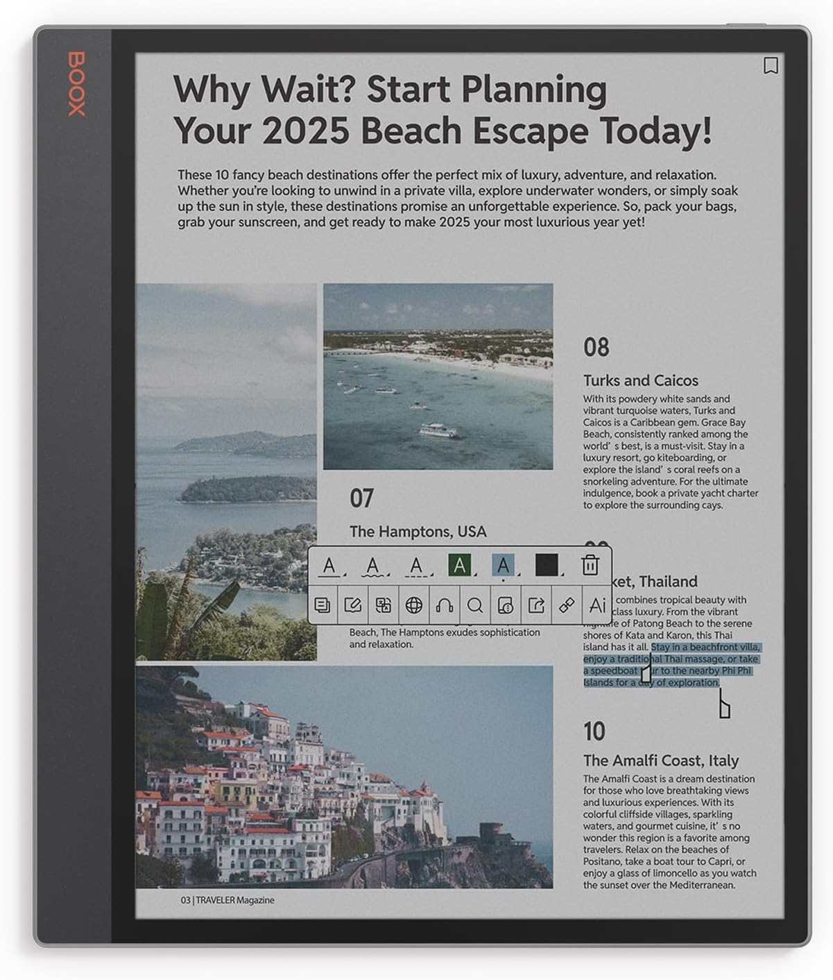 BOOX Tablet Tab X C 13.3 Color ePaper for Creative Minds