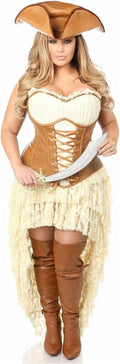 Daisy corsets womens 4 Pc Sexy Pirate Corset Costume - Steel Boned Set