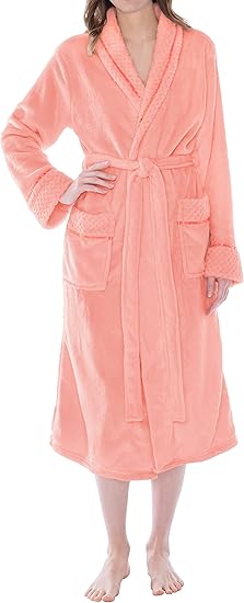 PAVILIA Soft Plush Women Fleece Robe for Cozy Warmth