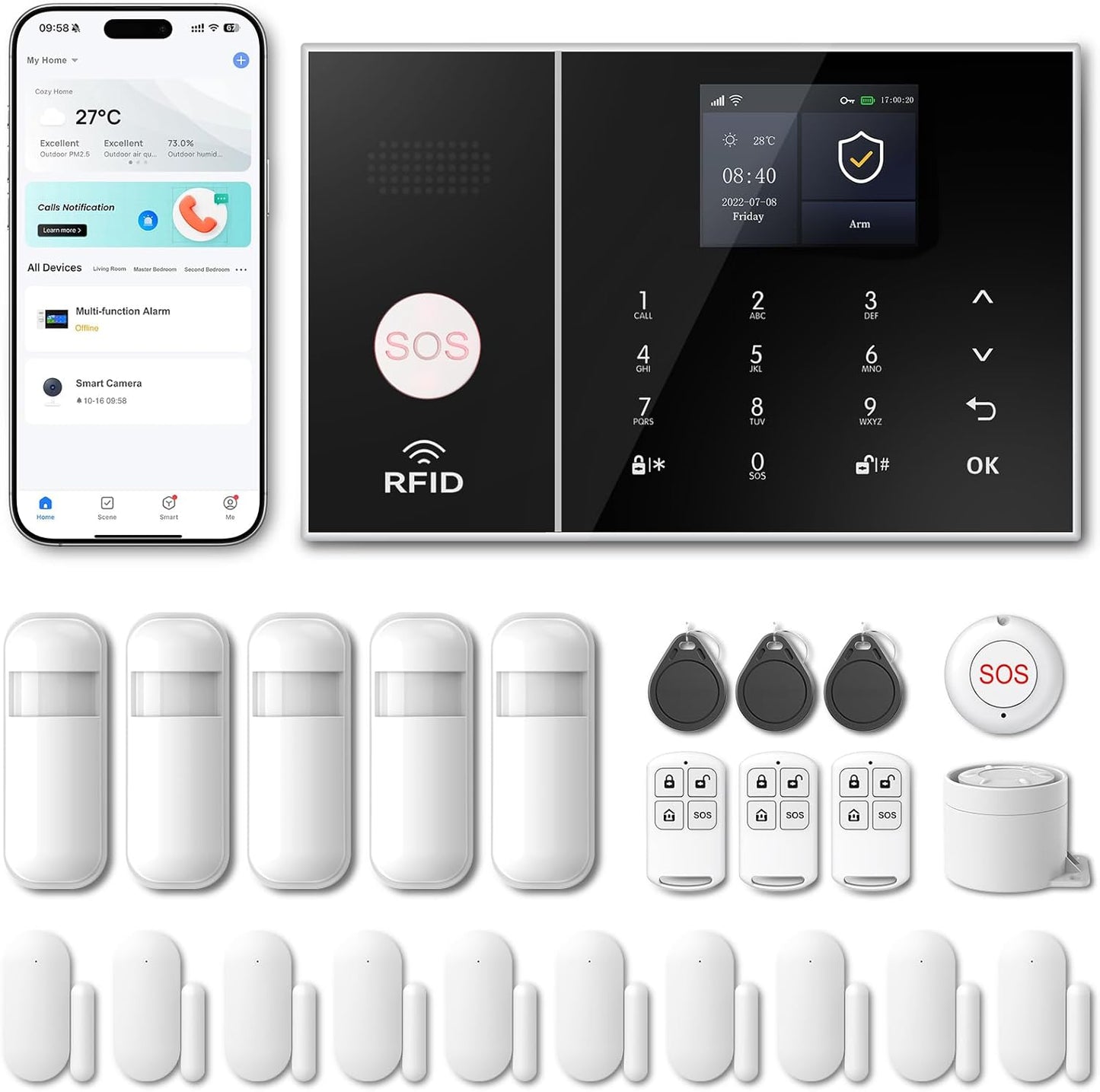 WiFi Home Alarm Security System for Smart Home Protection