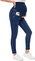 Maternity Skinny Jeans for Women - Over Belly Stretchy Denim Pants