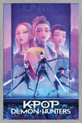 KPop Demon Hunters (2025) One Sheet Wall Poster - Gray Framed